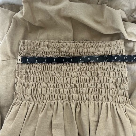 Thaluta 100% Organic Cotton Boho Festival Maxi Skirt or Dress Keela Beige OS - Picture 10 of 11